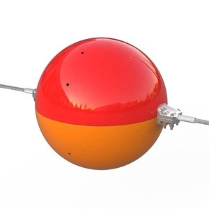 Orange-red aerial marker spheres warning aviation fiberglass balls