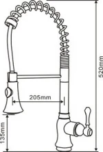 orb faucet black spring pull down kitchen faucet