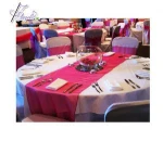 organza table runner for round table in wedding table decorations