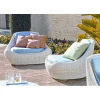Outdoor furniture modern design for poly rattan sun loungers round chair