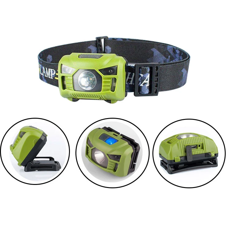 Outdoor mini LED headlamp USB rechargeable 150 lumens head torch waterproof camping LED headlamp