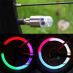 Outdoor Safety Colorful Rainbow Cycling Bike Bicycle Car Tire Neon BM series Spoke Valve Cap Alarm LED Light for Bicycle Wheel