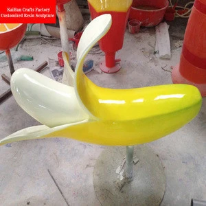 outdoor used Artificial fiberglass Fruit banana sculpture
