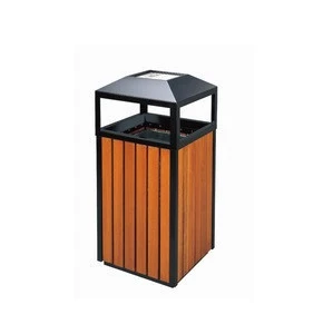 outdoor wooden recycling park garbage can trash bin trash can decorative waste bins