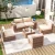 Import Patio Rattan Garden Sofa Set Curved Outdoor Sofa Patio Sofa Sets Outdoor Furniture Curved Patio Furniture from China