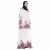 Import PE6118# Fashionable Muslim Women Plus Size Long Sleeve Maxi Dresses Islamic Clothing Abaya With Flower Modest White Dress from China