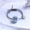 Personalized pentagram hollow rubber style girl elastic  hair band