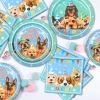Pet Birthday Party Decorations Pull Flag Banner Birthday Hat Bow Tie Dog Paw Balloon Party Decoration Set