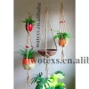 PH778 Hot sale Handmade Braided Natural Jute Burlap Macrame Plant Hanger flower Pot Holders jute Hanging Basket