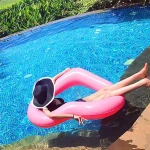 Pink Lovely Big Heart Shape Eco-friendly Pvc 120cm Adult Pool Seaside Swim RingHeart Swimming Rings Love