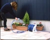Plastic hose reel genius series up to 50 meters length adjustable portable home gardening watering tools whole seller