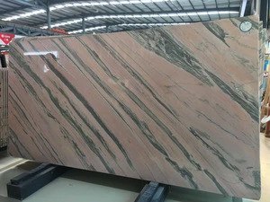 Polished natural stone with grey vein pink marble
