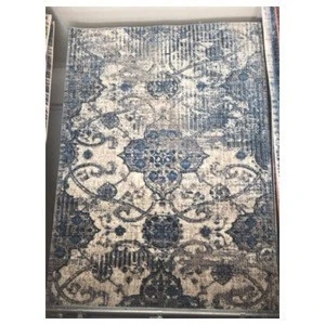 Polyester silver silk luxury carpet rugs for living room TOWER collection