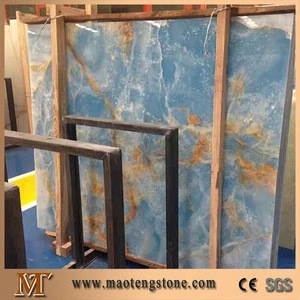 Popular blue color marble onyx stone price