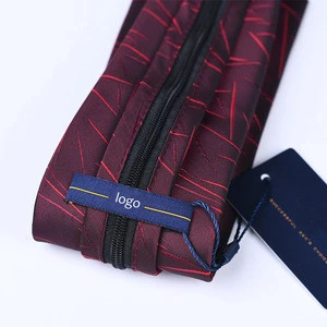 Popular customized polyester zipper neck ties