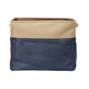 Popular Dark Blue Storage Bag Clothes Collapsible Large Laundry Basket