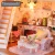 Import Popular diy house toy led dollhouse miniature doll house from China