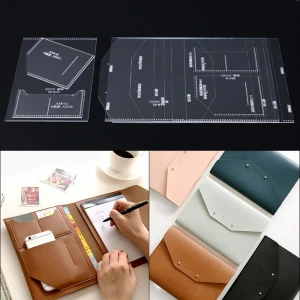 Popular Leather Craft Supplies Leather Craft Sewing Pattern Stencil Acrylic Note Folder Templates