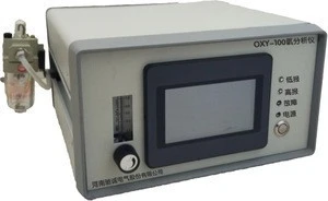 Portable gas analyzer for oxygen with 0-100%vol
