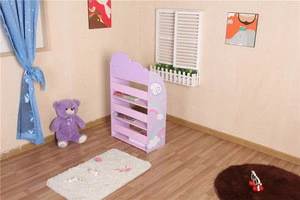 Preschool Wooden Kids Bookshelf for girls Children Cabinet