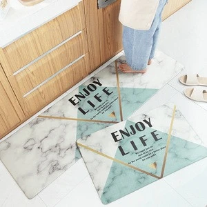 Printed anti fatigue mat oil-proof pvc kitchen floor mat