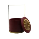 Processing customized wooden box packaging new Chinese soft red storage box three candy hand basket wedding gift box