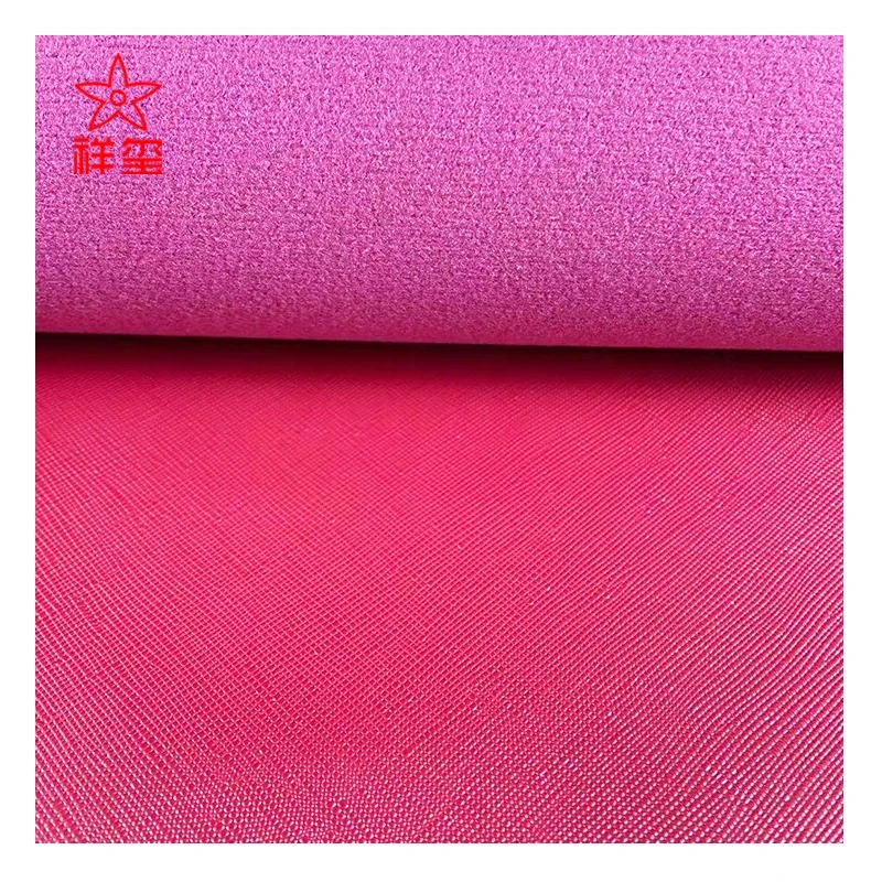 Production of printed embossed artificial leather pvc synthetic leather