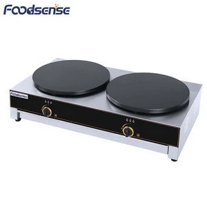 Professional Double Head Round Stainless Steel Gas Propane Crepe Pancake Maker
