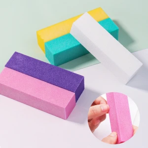 Professional guangdong cordless abrasive Rainbow Washable Nail File Nail Buffer Nail Polisher Sanding Block