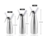 Professional Spray Black Color Whipper Cream Dispenser 1 Pint, Aluminum Cream Whipper With 3 x Decerotive Nozzles,Cleaning Brush