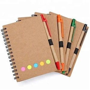 Promotional Customized Design Spiral Notebook with Pen Sticky Notes