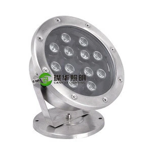Promotional high power low voltage 12V 24V stainless steel RGB red green blue white underwater led fountain lights 18W