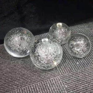 Pujiang Wholesale High Quality Crystal Bubble Ball Shape Flower Vase For Table Decor / Turn Back Gift Can Engraving Logo
