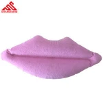 PVC and Towels Inflation waterproof bath pillow with sucker