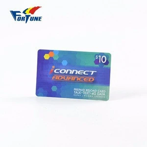 PVC Prepaid/Gift Card with variable data durable fashion double side printing with serial number
