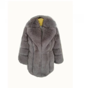 Real Fox Fur Jacket Winer Autumn Warm Outwear Beautiful Coat Lady Fashion Women Fox Fur Coat