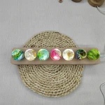 Rectangular wooden Lighting Display Light Base Support Wooden LED lamp holder Adjustable Luster color belt USB Cable Lamp art