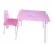 Import Red pink purple modern design MDF kids study table and chair set from China