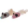 Rena Pet Fashion Seven Piece Animal Mouse and Fish Shape Pet Cat Teaser Toys Ball Set with Feather