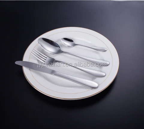 Restaurant cheap silver flatware set dinner spoons forks and knife stainless steel cutlery