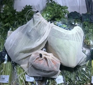 Reusable Produce Bags with Drawstring ,Green Bags for Fruits and Vegetables