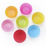 Reusable silicone cake mold rose heart round mini  baking mold muffin cupcake