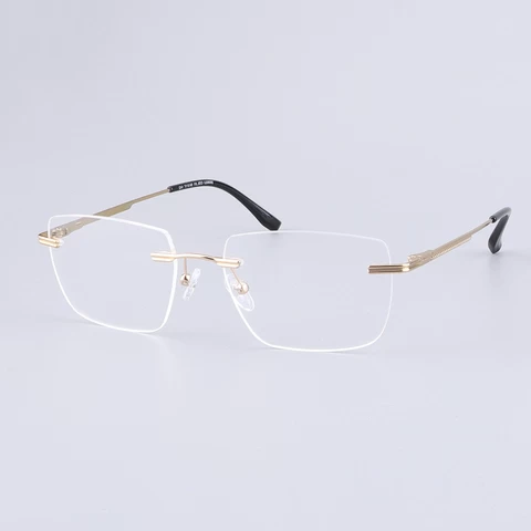 rimless glasses frames metal glasses stainless steel glasses wholesale men optical eyewear