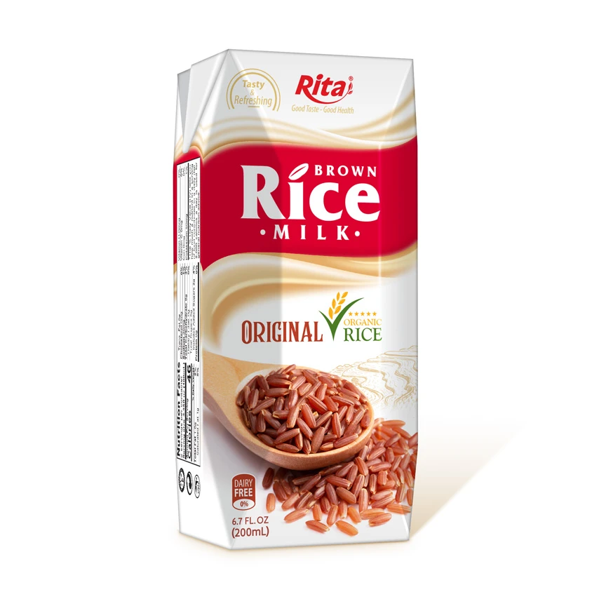 Rita 200ml Paper Box Vietnam Unsweeten Brown Rice Milk Energy Drink