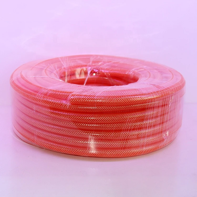 ROSH Standard High Pressure Braided Clear Flexible PVC Tubing Heavy Duty Reinforced Water Supply Pipe for Construction Project