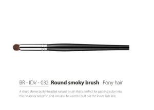 Round Smokey Brush Pony Hair Cosmetic Brush