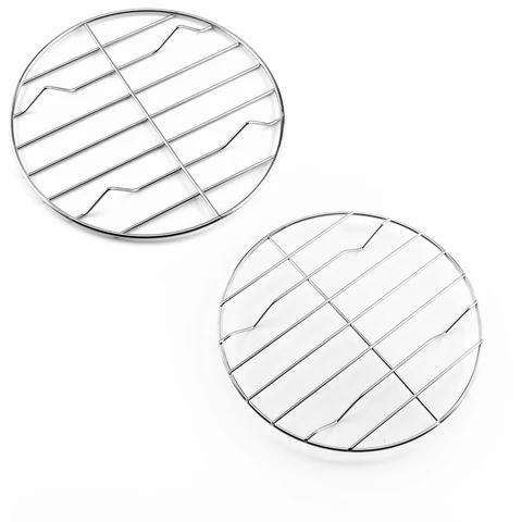 Buy Rq-8101s Round Multi Steam Rack Iron Cooking Grid Grill Roasting ...