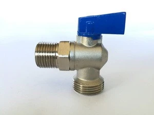 S3107B 1/2&quot;x3/4&quot; toilet BSP theraded zinc handle brass body brass ball Brass Washing Machine angle valve