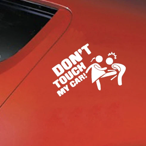 Safety Warning Stickers DO NOT TOUCH MY CAR Styling Creative Motorcycles Decal Car Sticker