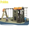 Sale Well Children Kids Kindergarten Outdoor Playground Toys Equipment Plastic Play House With Swing
